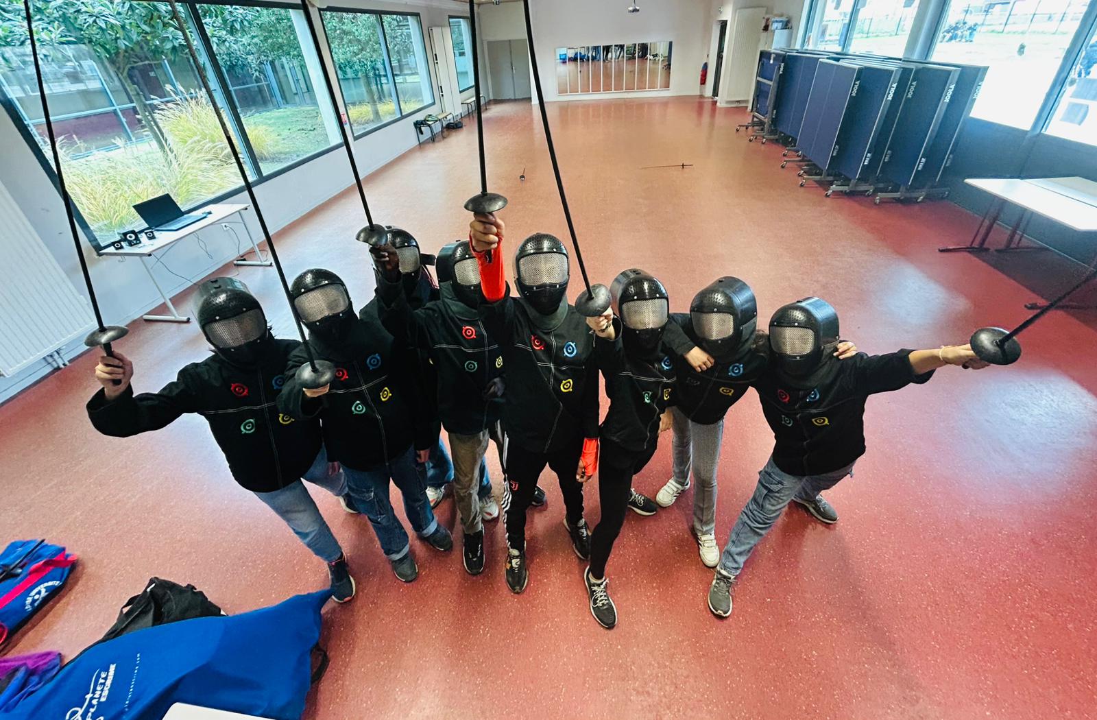 coup d’envoi des 2h d’APS en Collège avec l&rsquo;Escrime